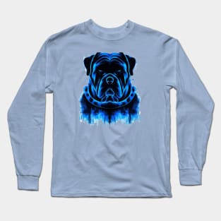 Mastiff Large Dog Minimal Stencil Art Long Sleeve T-Shirt